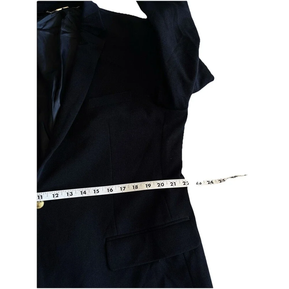 New Barabas Men Blazer 46R Formal Dinner Jacket Gold Buttons Slim Fit Black